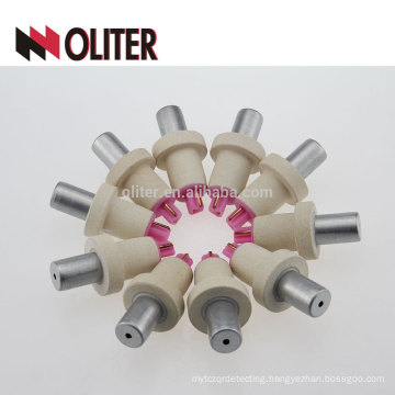 Oliter r type pt rh fast consumable immersion expendable thermocouple for test liquid with 604 triangle tips